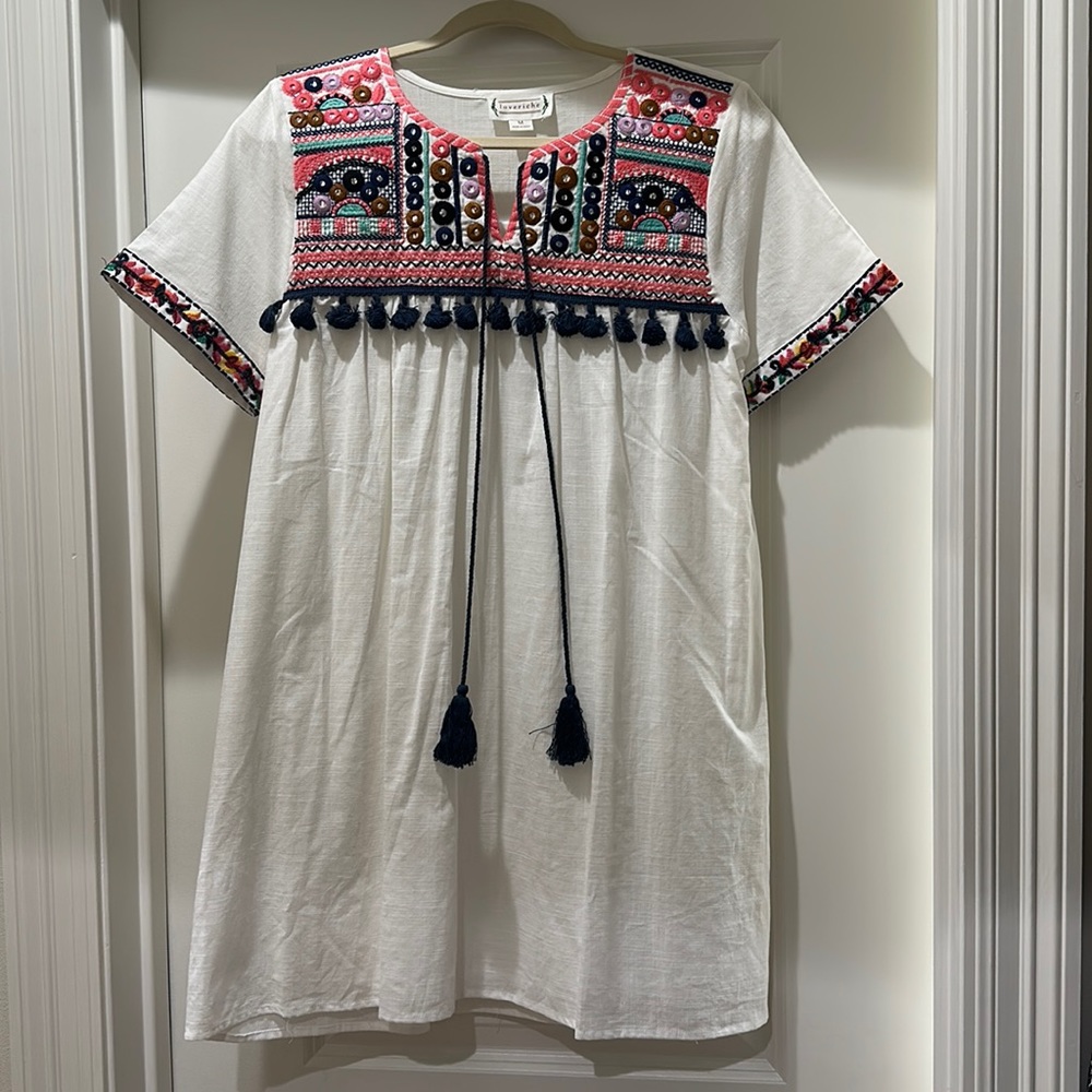 Love Riche Embroidered Shift Dress